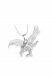 Stainless steel ashes pendant 'Angel wing'