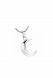Stainless steel ashes pendant 'Half moon'