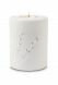 Candle holder keepsake urn for ashes 'Rondo' white