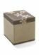 Green ceramic funeral urn 'Forget Me Not'