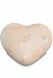 Half-standing pink heart cremation urn for ashes with marble motif - Love Collection