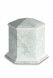 Porcelain cremation urn for ashes 'Esagono' | Marine water relief