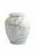 Mini cremation urn for ashes of porcelain 'Classica' | Arabian Carrara marble motif