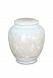 Mini cremation urn for ashes of porcelain 'Classica' with beige floral motif