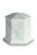Mini cremation urn for ashes of porcelain 'Esagono' | Marine water relief