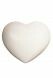 Heart cremation urn for ashes made of white limewood