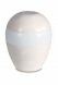 Porcelain urn for ashes 'Planet' - Beige floral motif relief