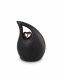 Ceramic keepsake urn silver-coloured heart