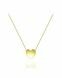 Yellow gold plated memorial necklace Heart
