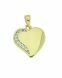 14 carat yellow gold memorial pendant 'Heart' with zirconia