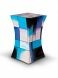 Blue glassfiber funeral urn