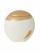 Fiberglass funeral urn 'Éole' white and gold