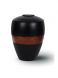Matte black fiberglass cremation ash urn 'Lily'