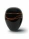 Fiberglass cremation ash urn 'Ordine' with orange strap