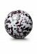 Crystal glass keepsake ashes urn 'Memory' white/black