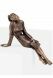 Grave Sculpture 'Sitting with Book' – Grave Decoration – 3D, freestanding, dowel on the bottom