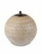 Hand made cremation urn for ashes almost white