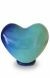 Handmade ceramic cremation urn 'Heart' on stand