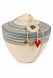 Handmade keepsake urn 'Tolos Rigatte' Grey Slib