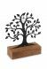 Memorial sculpture with ash compartment and glass ash pendant ‘Tree of Life’