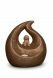 Dog urn teardrop with sitting dog and candle holder