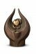 Ceramic funeral urn 'Feelings' with candle holder