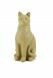 Brown coloured cat urn