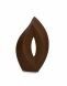 Matte brown ceramic urn for ashes 'Venezia'