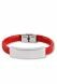 Braided cremation ashes holder red leather bracelet