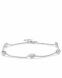 Silver memorial bracelet with 5 little hearts