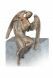 Memorial Statue of Sitting Angel in Various Sizes – 3D, freestanding, dowel on the bottom