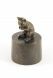 Cat funreal urn small upright bronzed