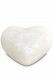 Half-standing heart cremation urn for ashes with floral motif from the Love Collection