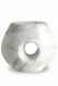 Porcelain cremation urn 'White Arabesque marble'
