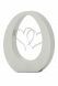 Stainless steel funeral urn 'Oval heart'