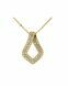 Symbol necklace 'Ornament' 14ct yellow gold with zirconia stones