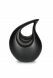 Small black teardrop cremation urn for ashes