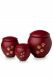 Brown pet urn with gold coloured paws