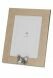Light brown photo frame urn with small butterfly for cremation ashes