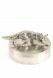 Pewter fox ashes urn