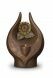 Hand-sculpted urn 'Sunflower'