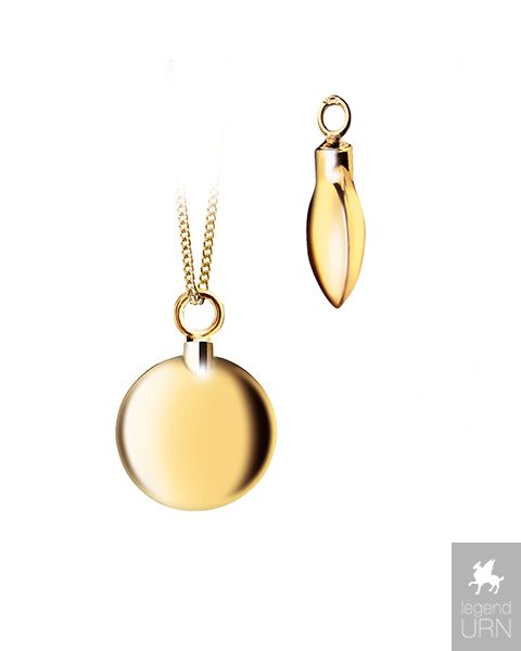 14k yellow gold Ashes Pendant Round Ball Ashes Jewelry