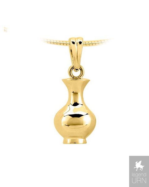 14k gold top ash pendant