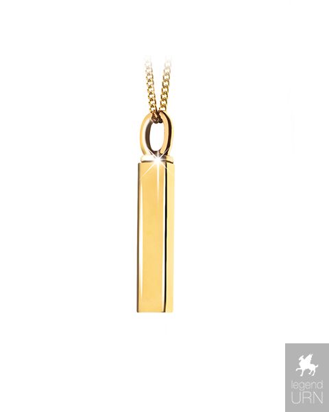 Gold bar urn shop necklace