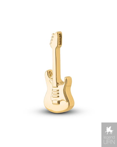 Beautiful Cremation Ashes Pendant Electric guitar gold