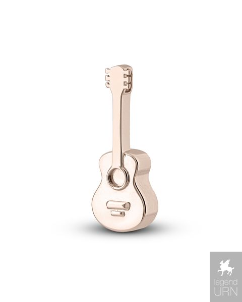 Beautiful Cremation Ashes Pendant Acoustic guitar gold
