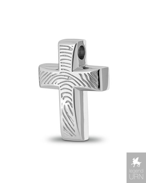 Fingerprint cross necklace hot sale