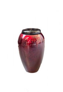 Fiberglass funeral urn 'Sparkling' red