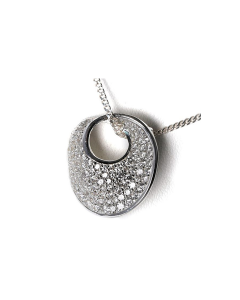 Silver (925) Ash Pendant Round with zirconia stones