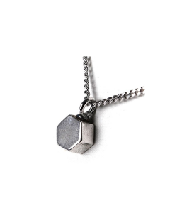 Cremation Pendant for Ashes 'Hexagon' 925 silver